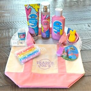 Bath & Body Works “Peeps Peepin' It Real” & Trader Joe's Pink Mini Tote Gift Set